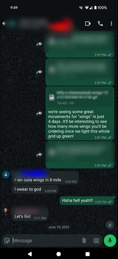 Client text message reacting to fast geo-grid ranking results